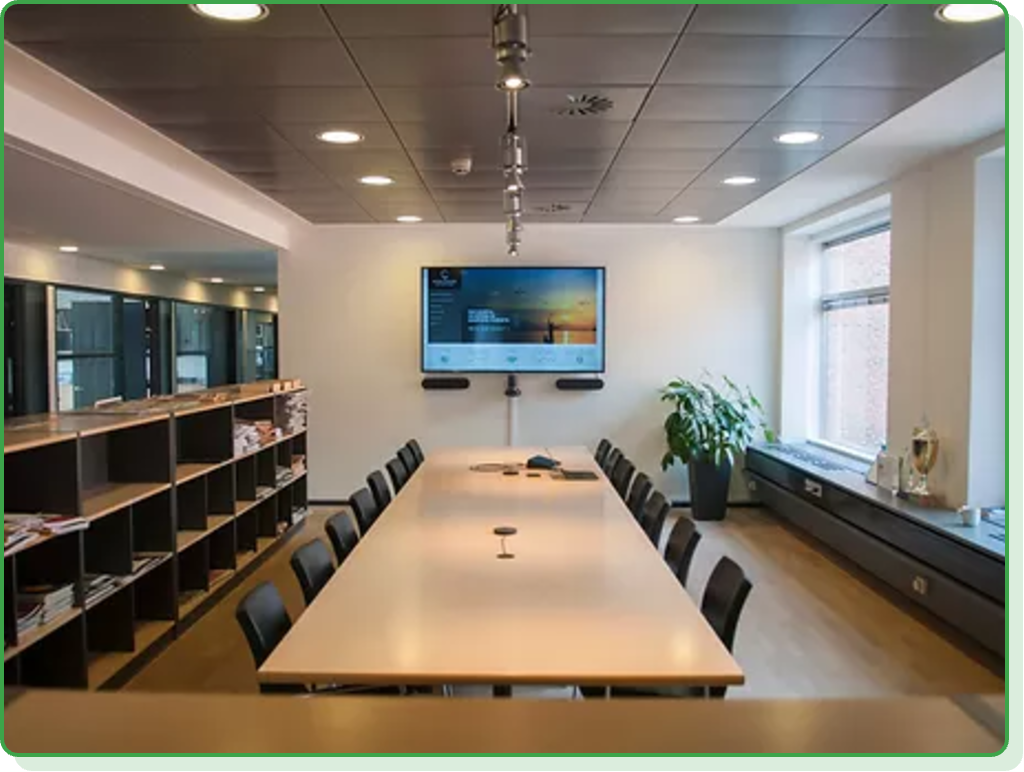 Bestyrelseslokale hos C WorldWide Asset Management med Microsoft Teams Rooms fra Best-AV